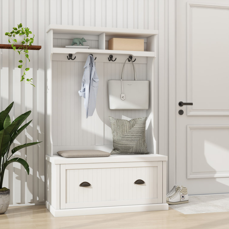 Winston Porter Kenzee Hall Tree with Bench and Shoe Storage Wayfair